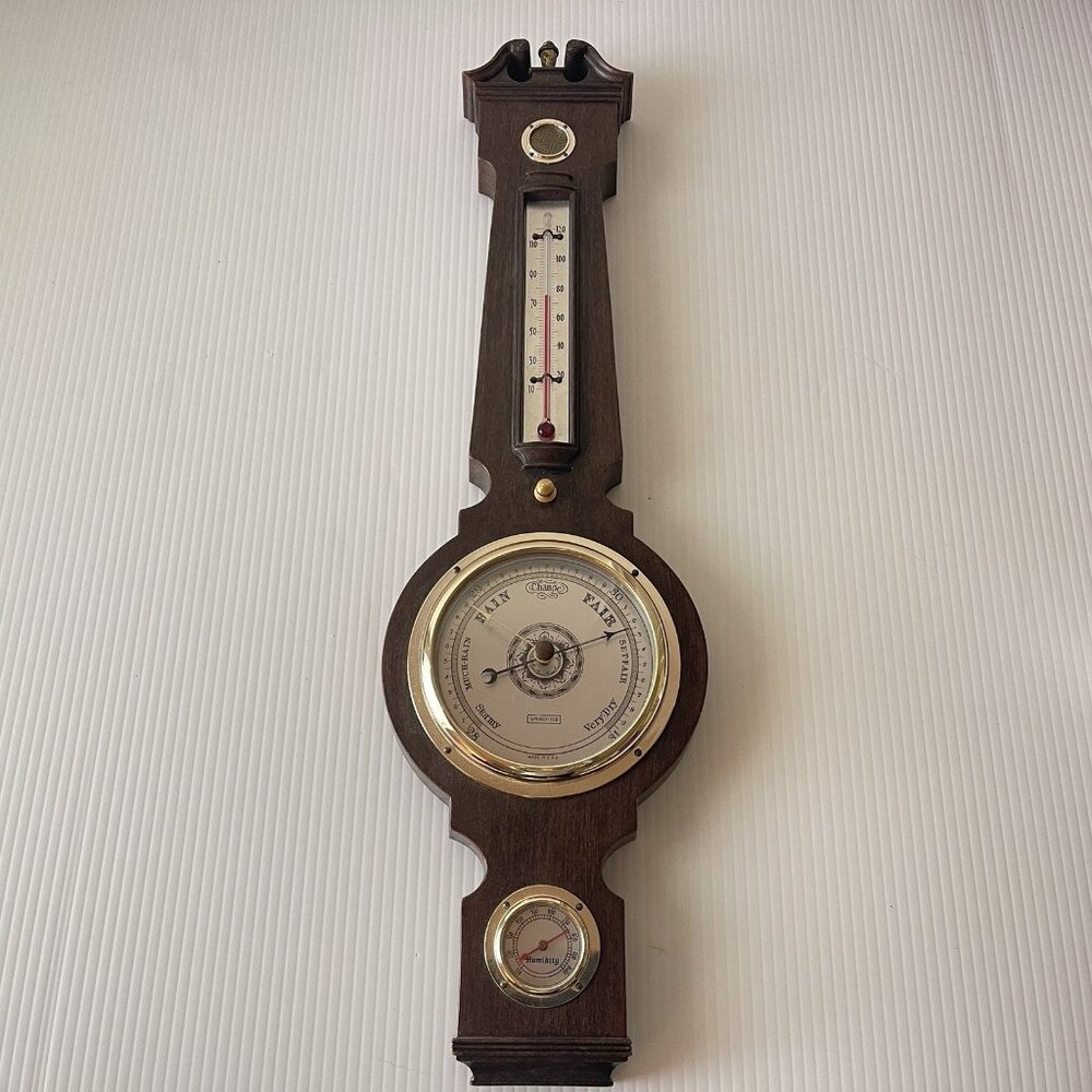 Springfield Banjo Weather Station Thermometer Humidity Barometer 70s NOT WORKING